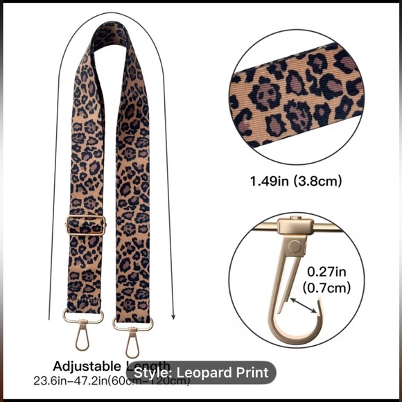 Crossbody Strap with Gold Hardware NWOT - Picture 3 of 4